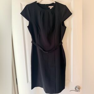 H&M Black Midi Dress with Belt
